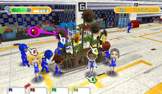Illustration for article titled Pit Crew Panic – Girls in Miniskirts Fixing Giant Toilets